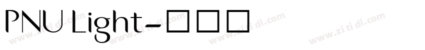 PNU Light字体转换 PNU Light字体转换